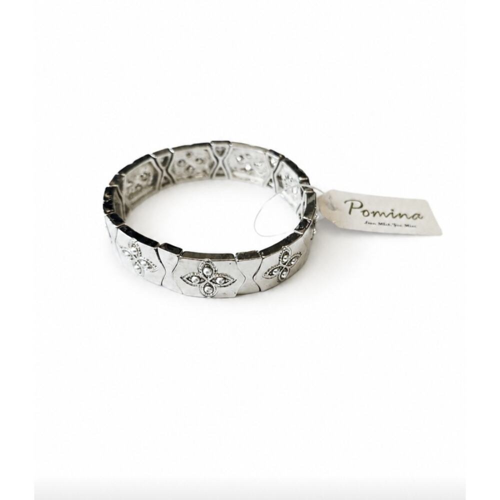 Pomina Silver Clover Stetch Bracelet New